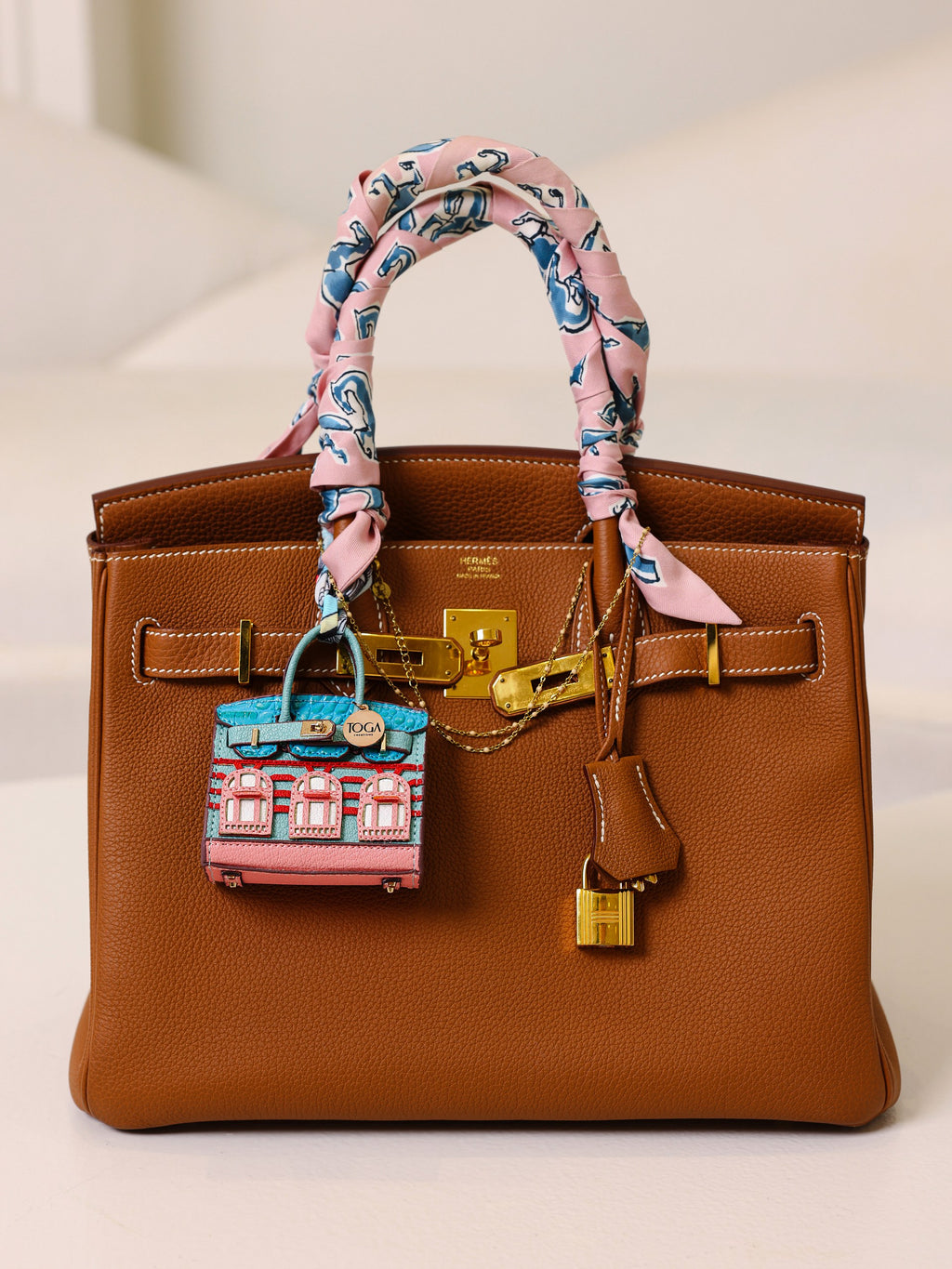 La Petite Amie  Bag Charm, Azure Rosé